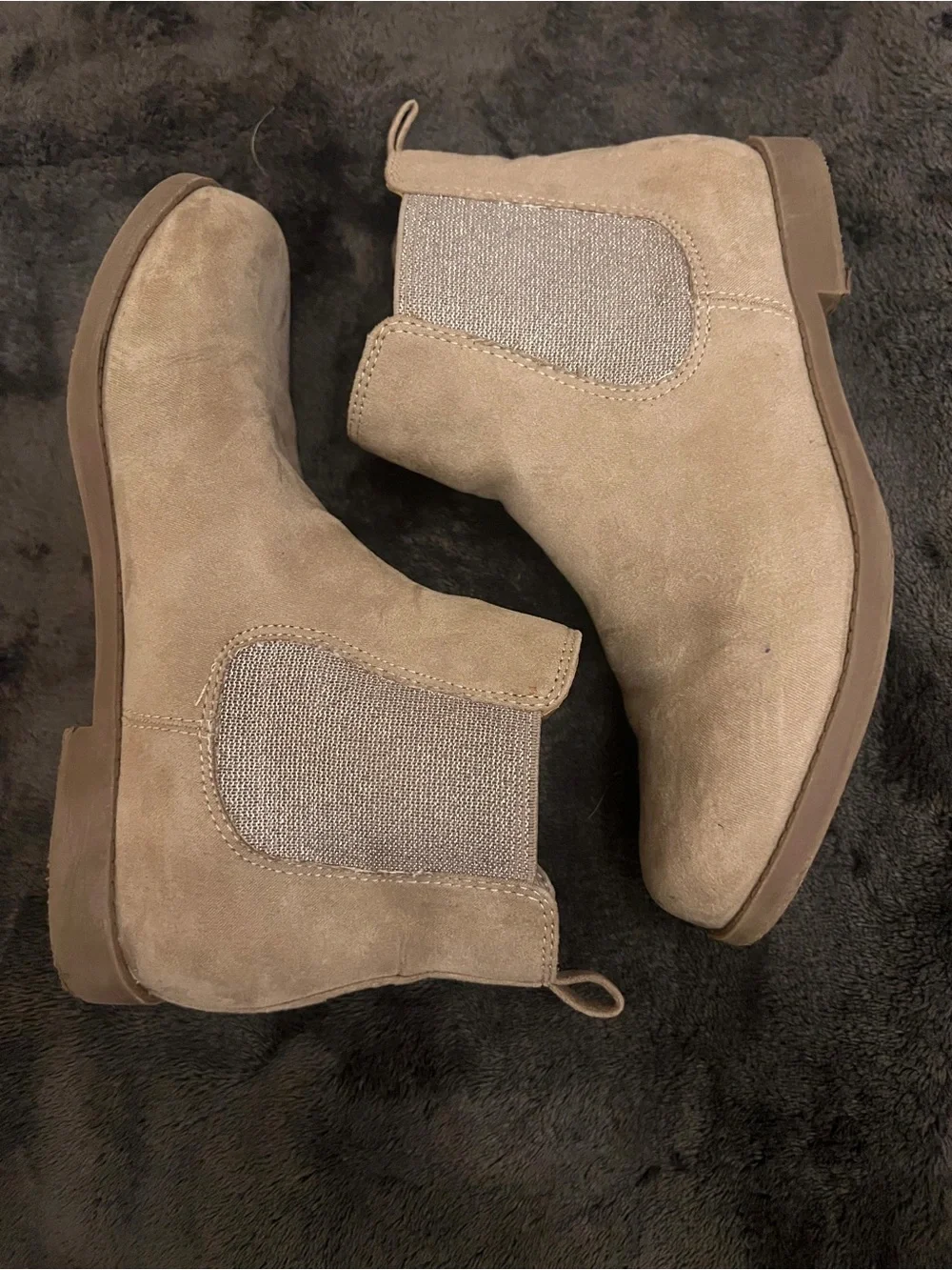 H&M Tan faux suede girls boots